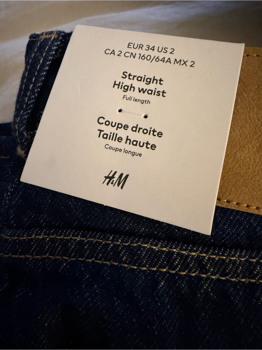 H&M Women's Straight High Waist Jeans - Navy Blue